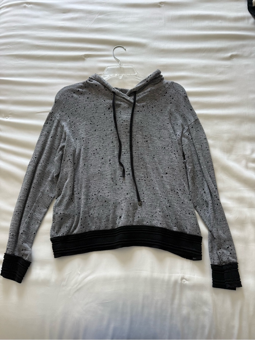 Gray and Black Lightweight Hoodie